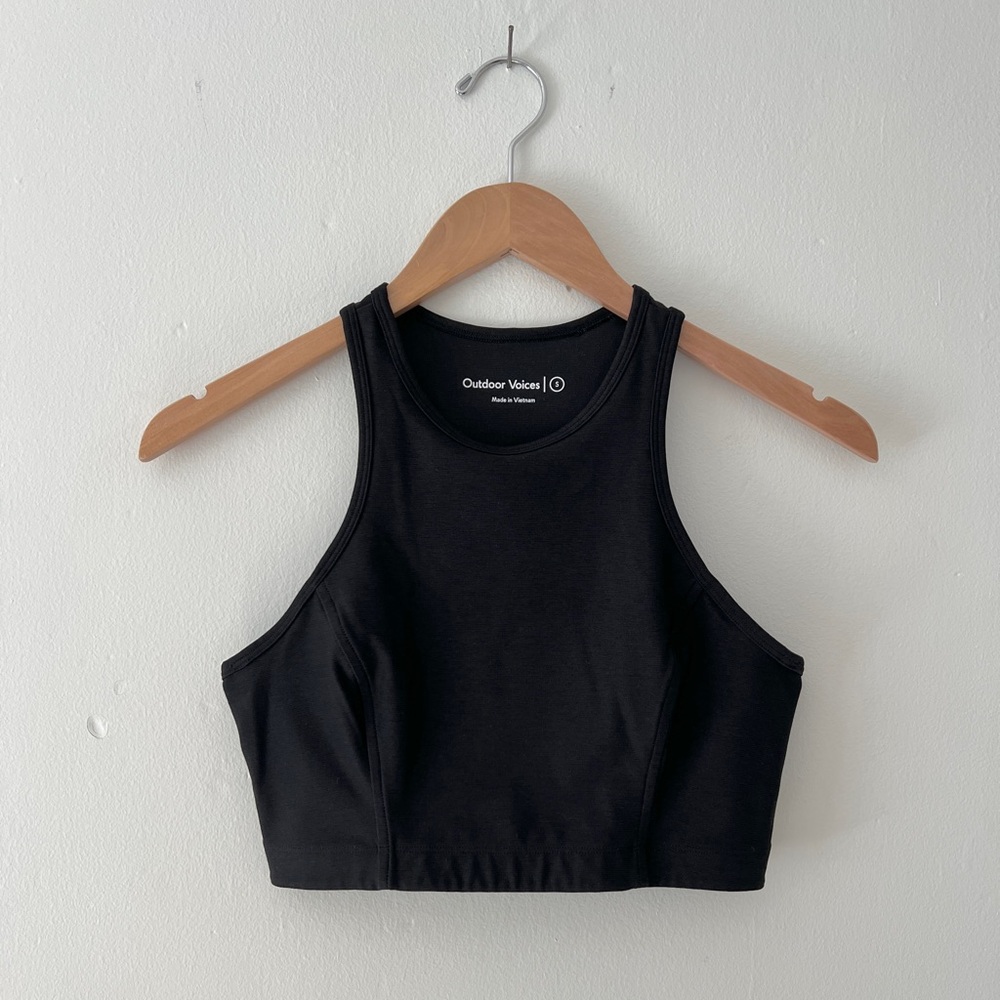 Outdoor Voices S Athena Crop Top Black